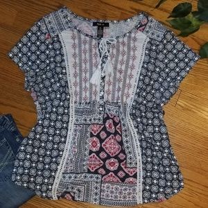 Style & Co Womens boho style shirt